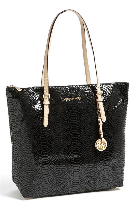 michael michael kors jet set patent leaher chain tote|jet set chain tote bag.